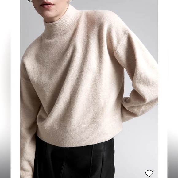 & Other Stories Sweaters - & Other Stories- Mock Neck Sweater in Oatmeal